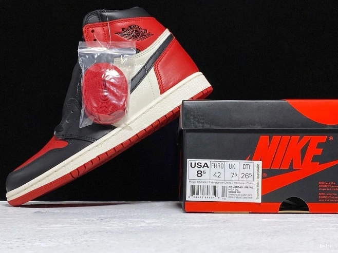 Bmlin Toe 555088-610 OG Bred Air Jordan High Retro 1 0825